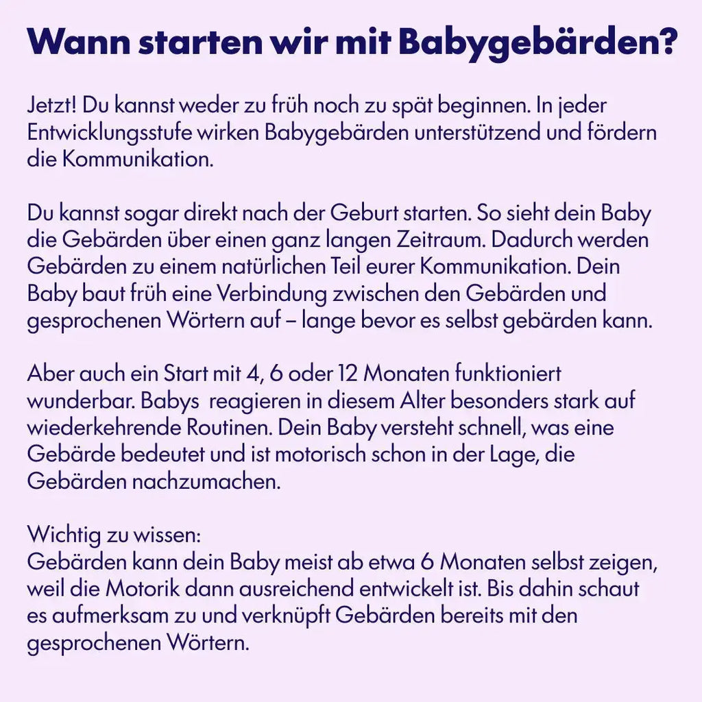 Babygebärden Starter Set talking hands flipbooks