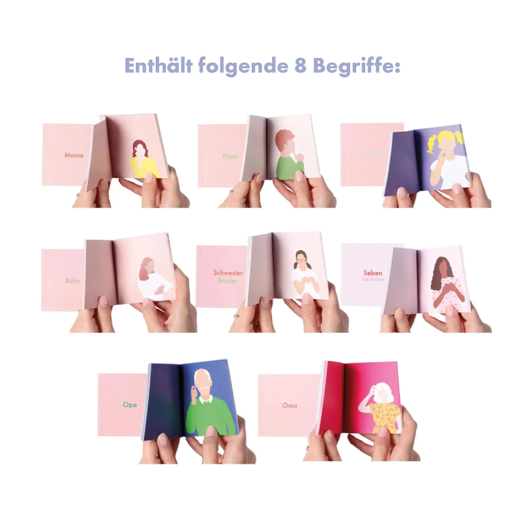 Familien Gebärden Set talking hands flipbooks