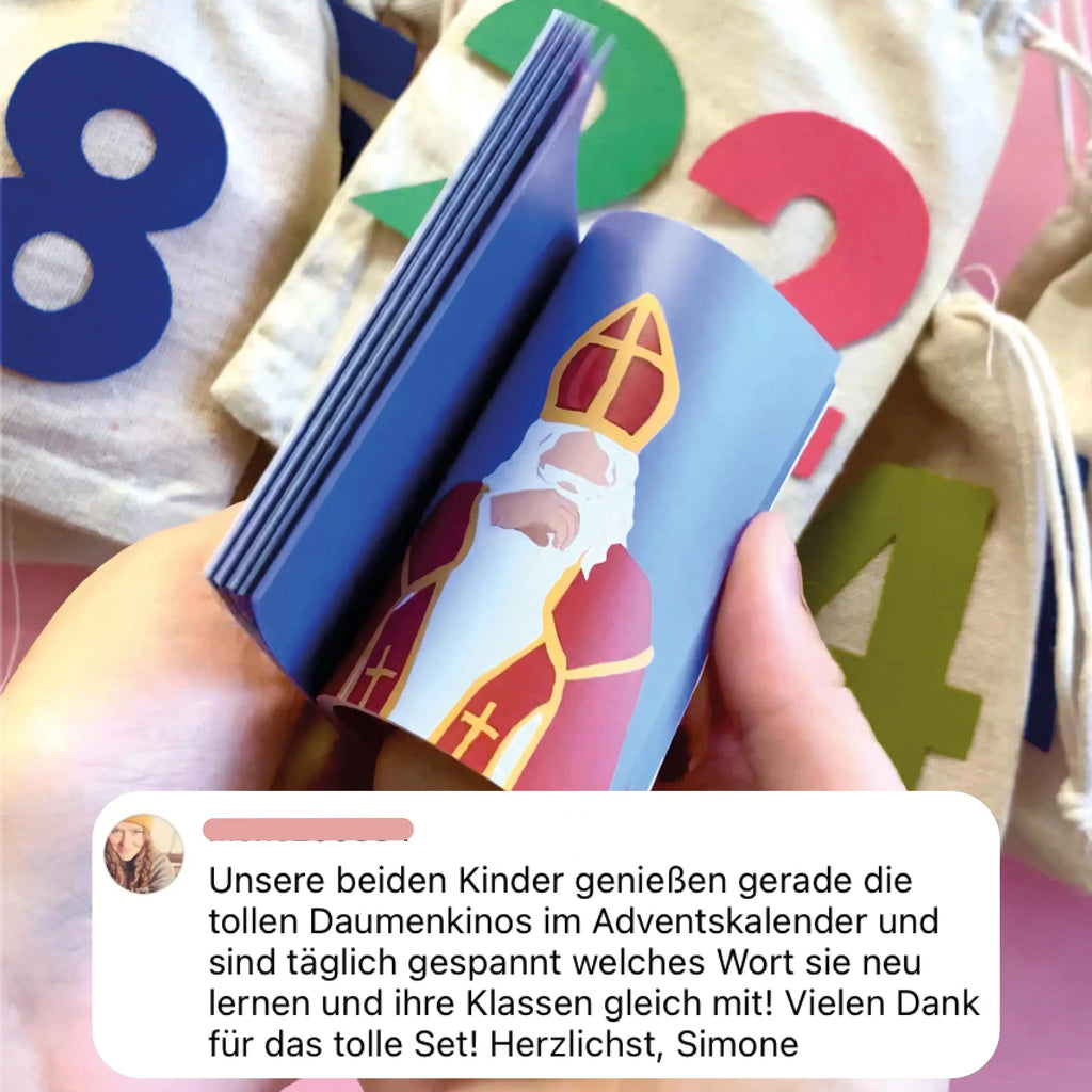 Winter-Set Gebärden Adventskalender talking hands flipbooks