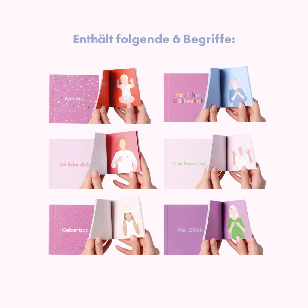 Gruß Set Gebärdensprache talking hands flipbooks